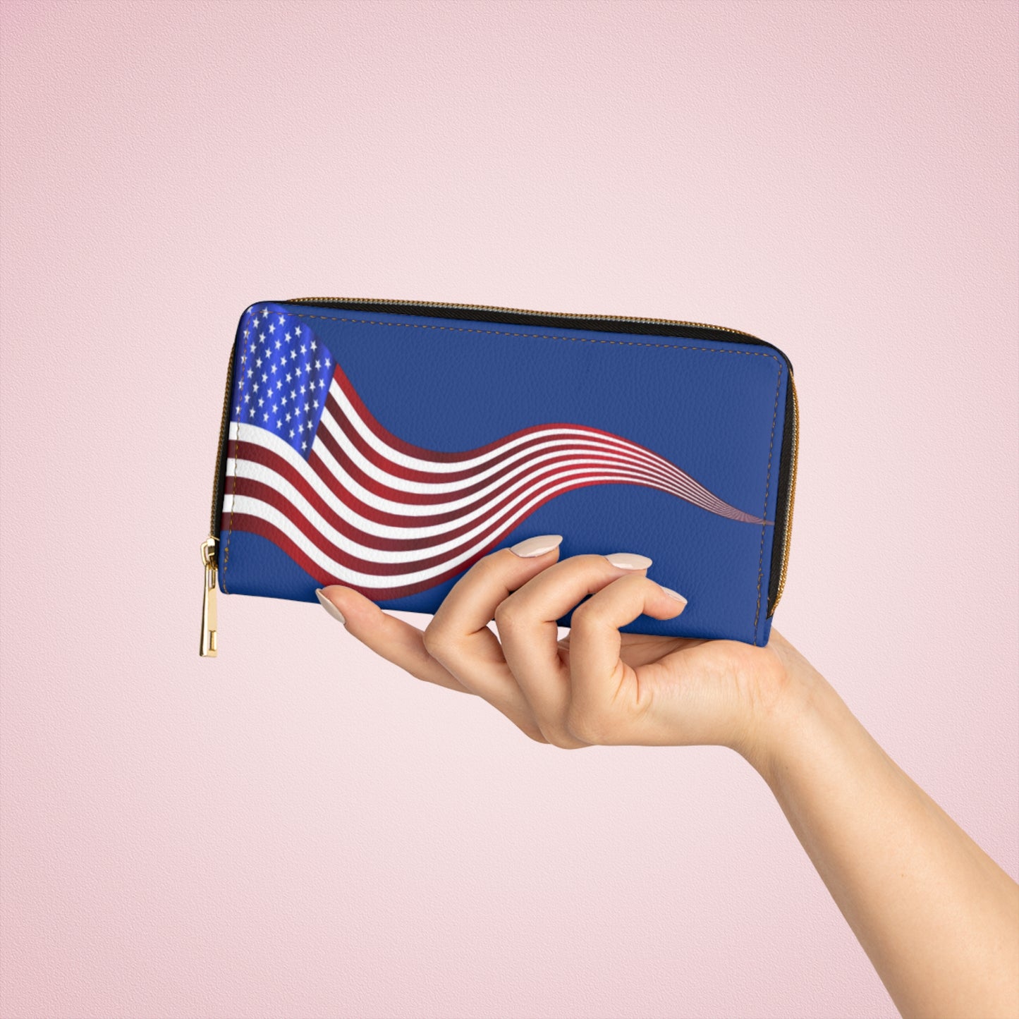 Blue Patriot Zipper Wallet